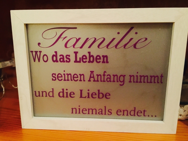 Bilderrahmen mit Beleuchtung