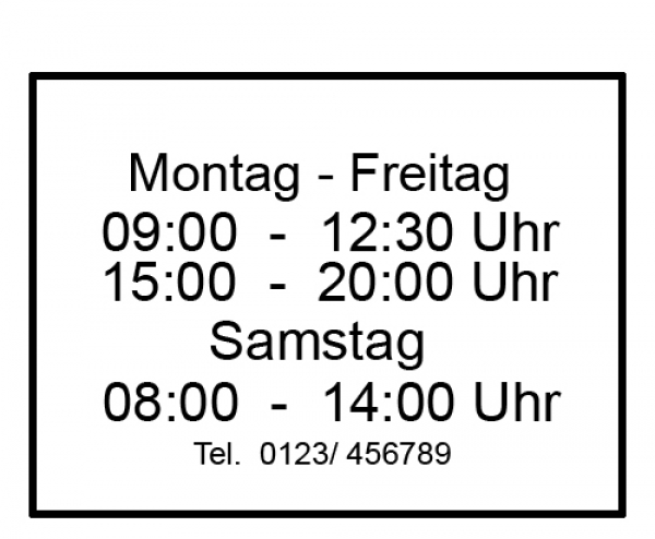 Rechtecke Öffnungszeiten